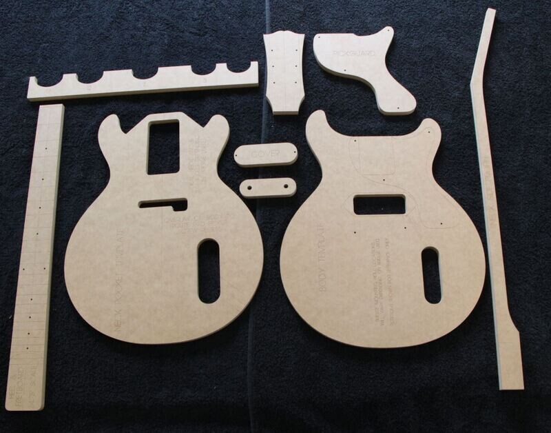1960-style double-cut Junior guitar template set